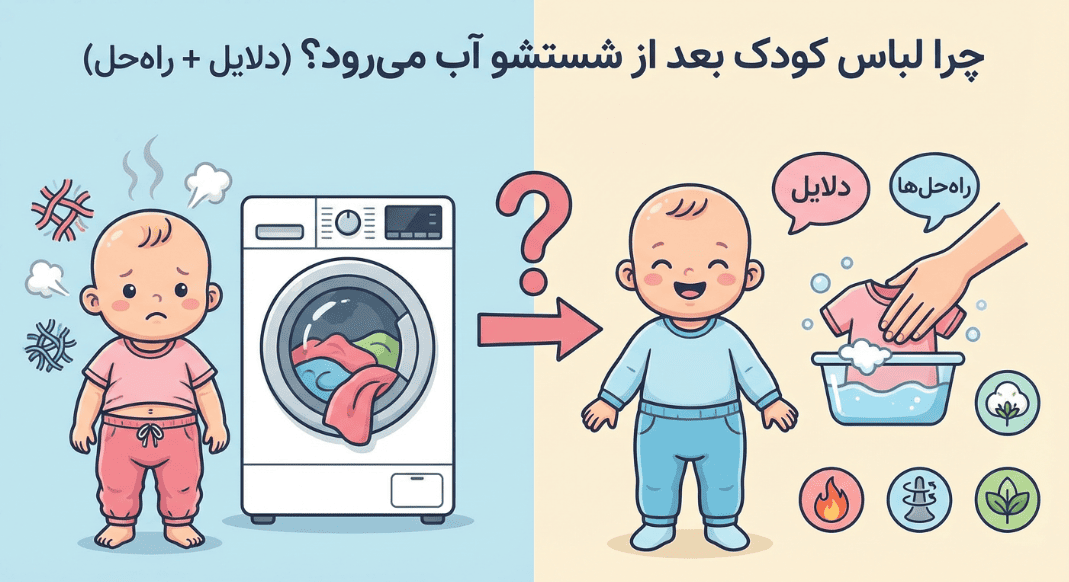 آب رفتن لباس کودک